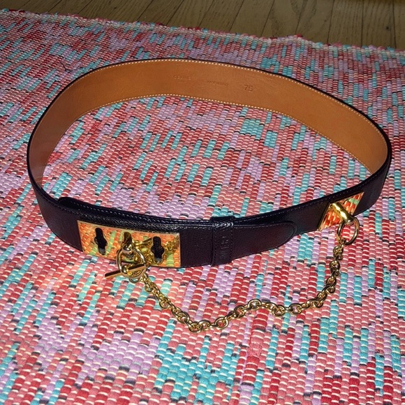Celine Leather-Chain Belt - Picture 2 of 4
